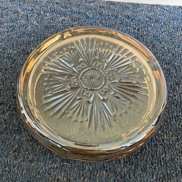Vintage collectible 1970’s glass imprinted ashtray 7x7 - Picture 5 of 7